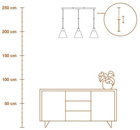 Ledvance - Lampadario a sospensione con filo DECOR RAFFIA 3xE27/15W/230V bastone di rafia