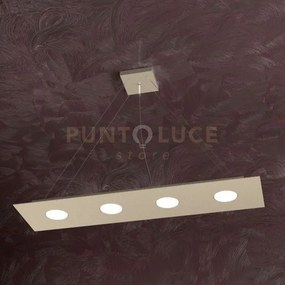 Area sospensione 4+3 luci biemissione rettangolare sabbia 1127-s4 r...