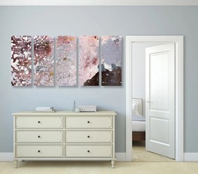 Quadri 5 pezzi – Astrazione in toni delicati