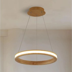 Brilagi - Lampada a sospensione su cavo UMEA WOOD LED/30W/230V diam. 40 cm in legno