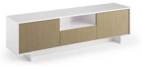 Mobile per TV frame L 170 x H 48 x P 42 cm bianco e rovere