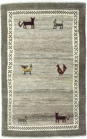 Gabbeh Tappeto persiano 80x130 Nero (Iran) Annodato A Mano