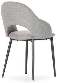 Sedie da pranzo in set grigio chiaro in imbottito 2 pz Lia – Marckeric