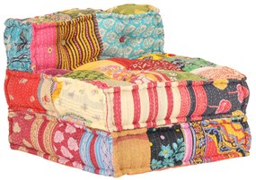 Pouf Modulare İn Tessuto Patchwork /