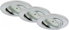 Briloner 7296-039 - Set da 3 plafoniere da incasso LED per bagno 1xLED/6,5W/230V IP23
