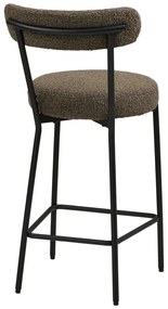 Sgabello da bar marrone imbottito (altezza della seduta 65 cm) Badalona – House Nordic
