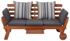 Panca da giardino marrone in legno massiccio Rincon – Garden Pleasure