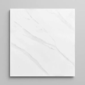 Piano per tavolo quadrato in pietra effetto marmo Bianco 80x80 cm