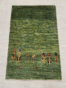Loribaft Tappeto 60 x 100 Verde (Iran) Annodato A Mano