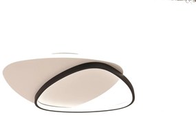 Plafoniera LED Amy nero IP20 cct da bianco caldo a bianco freddo con regolazione di temperatura, 4100 lumen