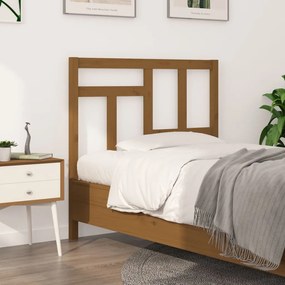 Testiera per Letto Miele 105,5x4x100 cm Legno Massello di Pino