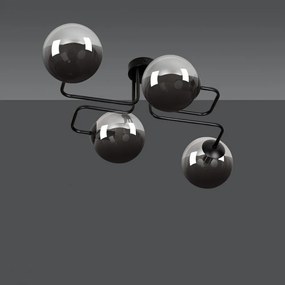 Lampadario da Soffitto BRENDI 4 in acciaio e vetro 4xE14 Colore delle Sfere Grafite