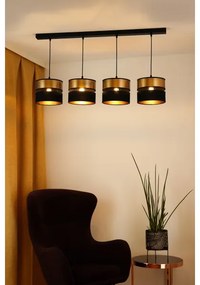 Brilagi - Lampadario a sospensione con filo ROYAL 4xE27/15W/230V nero/oro