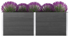 Letto Rialzato Da Giardino 250x50x91 Cm İn Wpc Grigio /