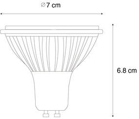 Lampadina LED dimmerabile a 3 livelli GU10 70 mm 6,5 W 600 LM 4000 K
