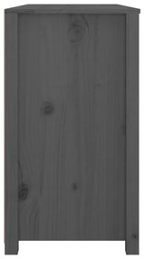 Armadietto miele grigio 100x40x72 cm in legno massello di pino