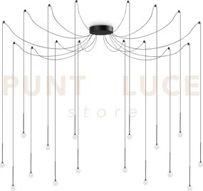 Lucciola lampadario a sospensione led 3000k 16w  1300 lm nero