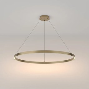 Lampadario A Sospensione Moderno Rim Alluminio Ottone 1 Luce Led 61W