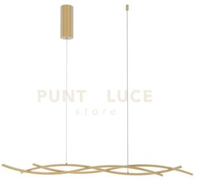 Lampadario a sospensione led kinetic oro 40w 5100lm cct 3000k 4000k...