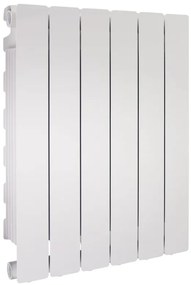 Radiatore acqua calda PRODIGE MODERN in alluminio, 6 elementi, interasse 600 mm, neutral white