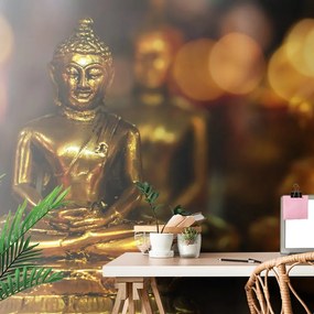Carta da parati autoadesiva – Buddha con sfondo astratto