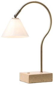 Question Portable Lampada da Tavolo Antique Ottone/Opale - Halo Design