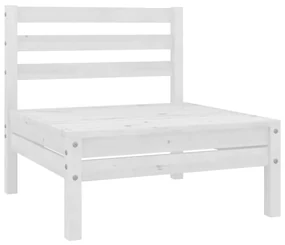 Set divani da giardino 3 pz in legno massello di pino bianco