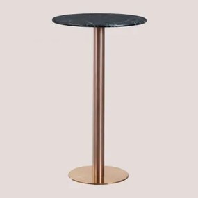 Tavolo alto da bar rotondo in marmo (Ø60 cm) Cosmopolitan VERDE & - Sklum
