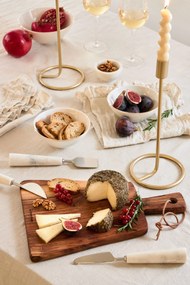 Kave Home - Set posate Bluma per formaggi in marmo bianco