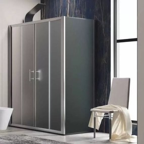Kamalu - Cabina doccia 90x210 vetro satinato apertura scorrevole | KF6000S