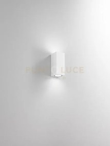 Applique alluminio colore bianco monolite  2 luci attacco gu10 h.16...