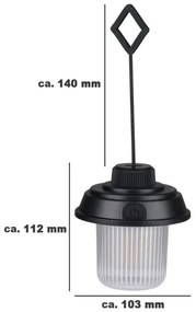 Grundig - Lanterna da campeggio LED/3xAA 3000/4500/6000K IP44 nera
