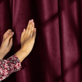 Tenda parzialmente oscurante burgundy in velluto 140x270 cm Pleat – Restilo