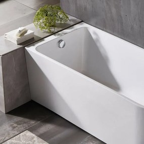 Vasca da bagno angolare lato destro 75x170 cm scarico incluso Corinne