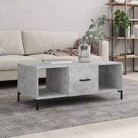 Tavolino Salotto Grigio Cemento 102x50x40 Cm Legno Multistrato /