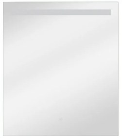 Specchio con illuminazione integrata bagno rettangolare SENSEA L 60 x H 70 x P 3 cm grigio / argento