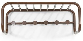 Attaccapanni da parete marrone scuro in metallo con scaffale 72 cm Retro – Spinder Design