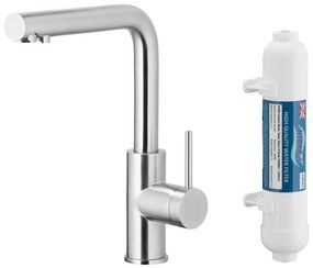 KFA Armatura 6623-912-22-Rubinetto dell'acqua filtrata DUERO PURE acciaio inossidabile + filtro