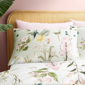 Biancheria da letto verde chiaro in cotone per letto matrimoniale 200x200 cm Exotic Floral – RHS