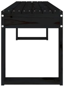 Panca da Giardino Nera 110x38x45 cm Legno Massello di Pino