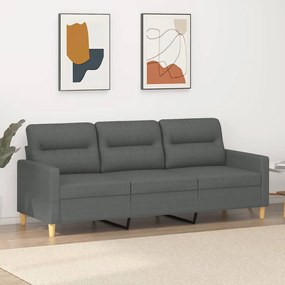 Divano A 3 Posti Grigio Chiaro 180 Cm İn Tessuto /