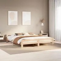 Letto senza Materasso 180x200 cm in Legno Massello di Pino 855463