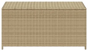 Contenitore da giardino beige misto 190l in polyrattan