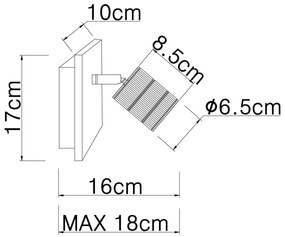 Globo 54033-1 - Faretto da muro JOSELLA 1xE27/60W/230V