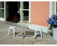 Base per Tavolo da Giardino con Piede a 4 Razze in Alluminio Silver