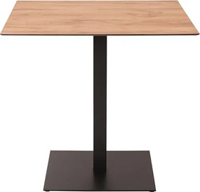 Tavolo quadrato da bar pub ristorante per esterno 80x80 cm piano in HPL Rovere Nodato H 106