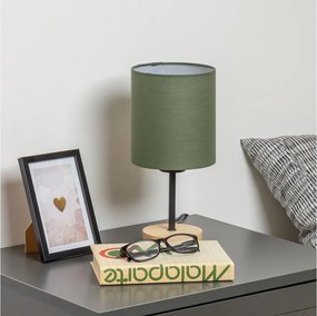 Brilagi - Lampada da tavolo NUBILA WOOD 1xE27/25W/230V quercia/verde