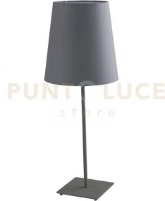 Lume elvis grigio 1 luce attacco e27 24x63,5cm in metallo e paralum...