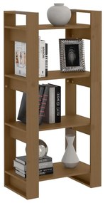 Libreria/divisorio miele 60x35x125 cm in legno massello