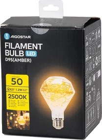 Lampadina LED decorativa D95 E27/1,2W/230V 2500K - Aigostar